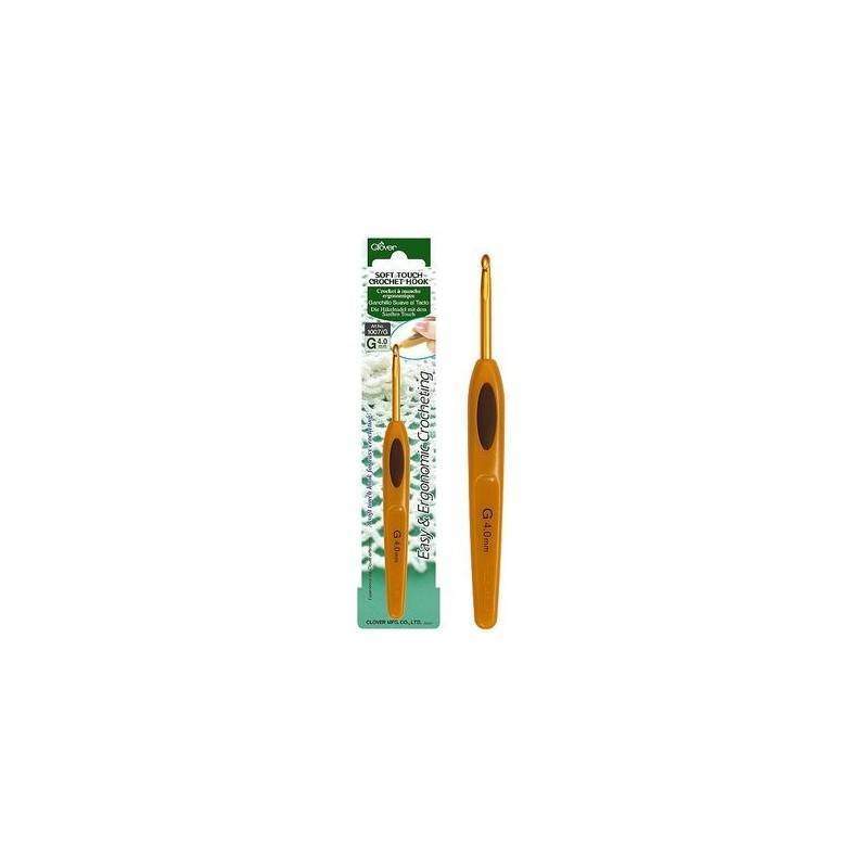 Crochet Clover Soft Touch 0,75 Mm - Acier, Manche Confortable Pour Crochet Longue Durée